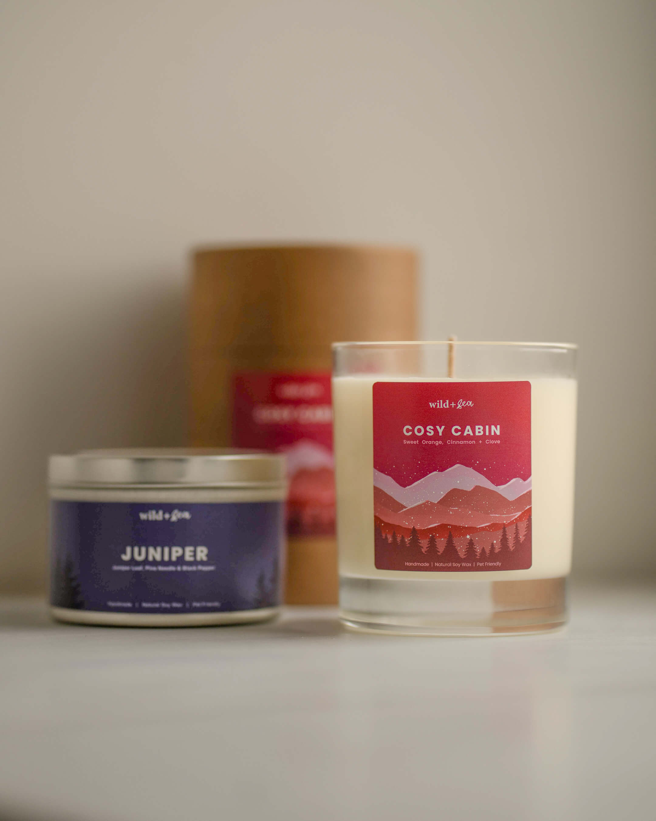 Forest Cabin Candle Bundle (1 Large + 1 Medium)