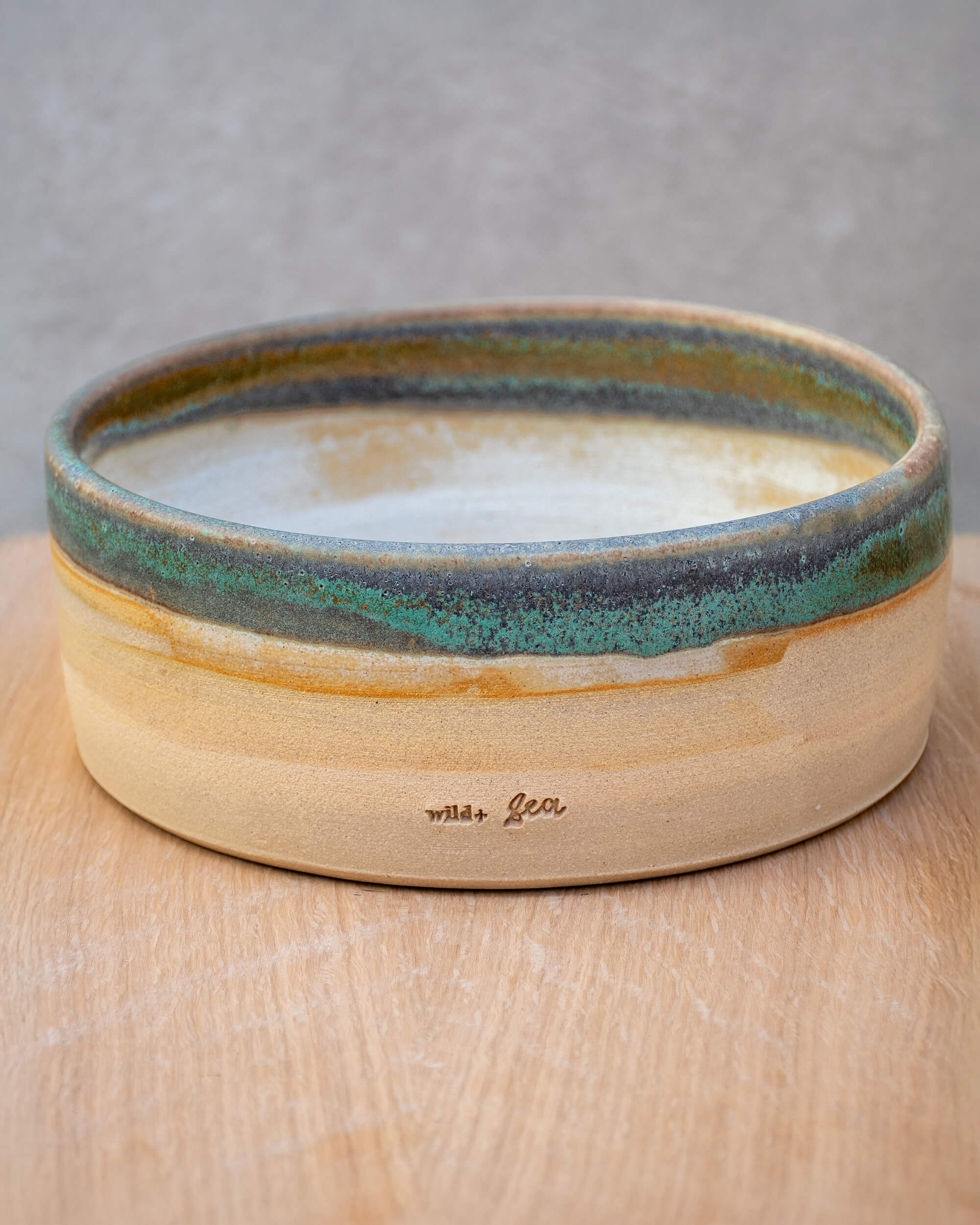 Lichen #1 - Hand Thrown Dog Bowl (19 x 7cm)