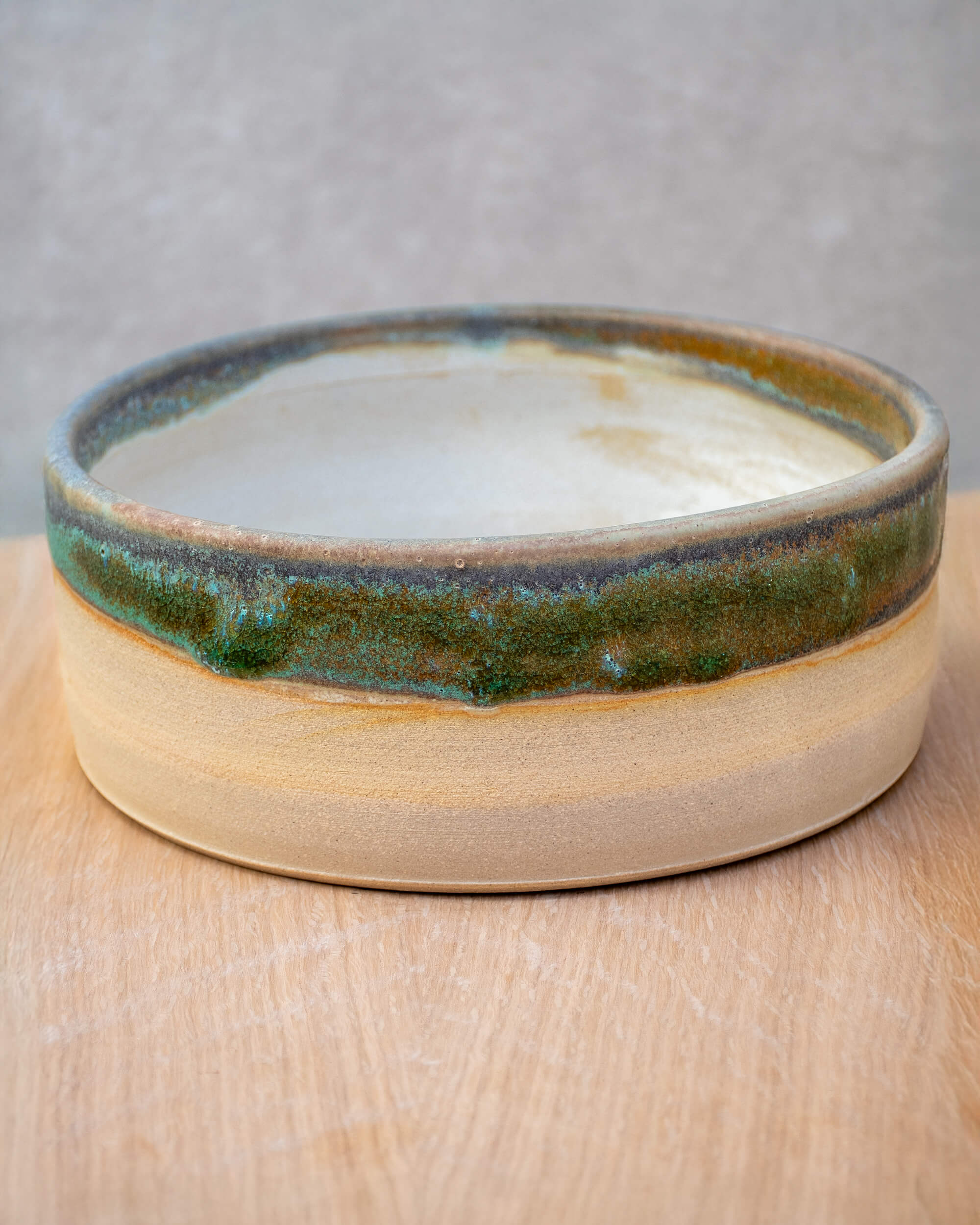 Lichen #1 - Hand Thrown Dog Bowl (19 x 7cm)