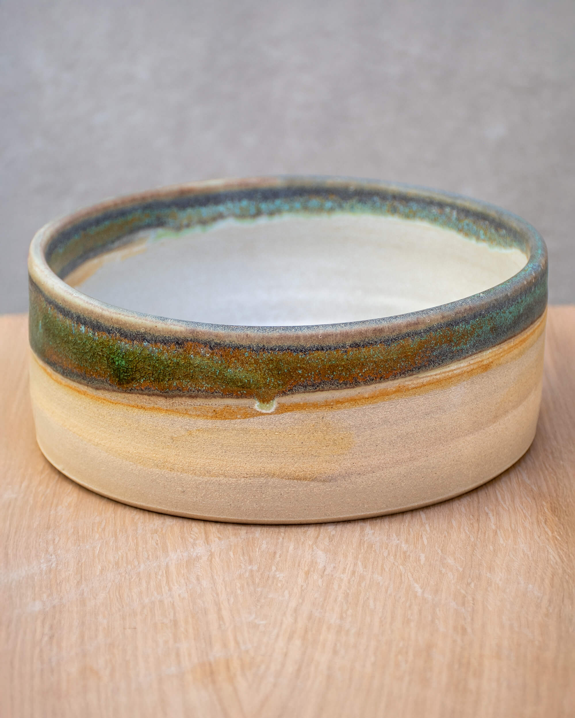 Lichen #1 - Hand Thrown Dog Bowl (19 x 7cm)