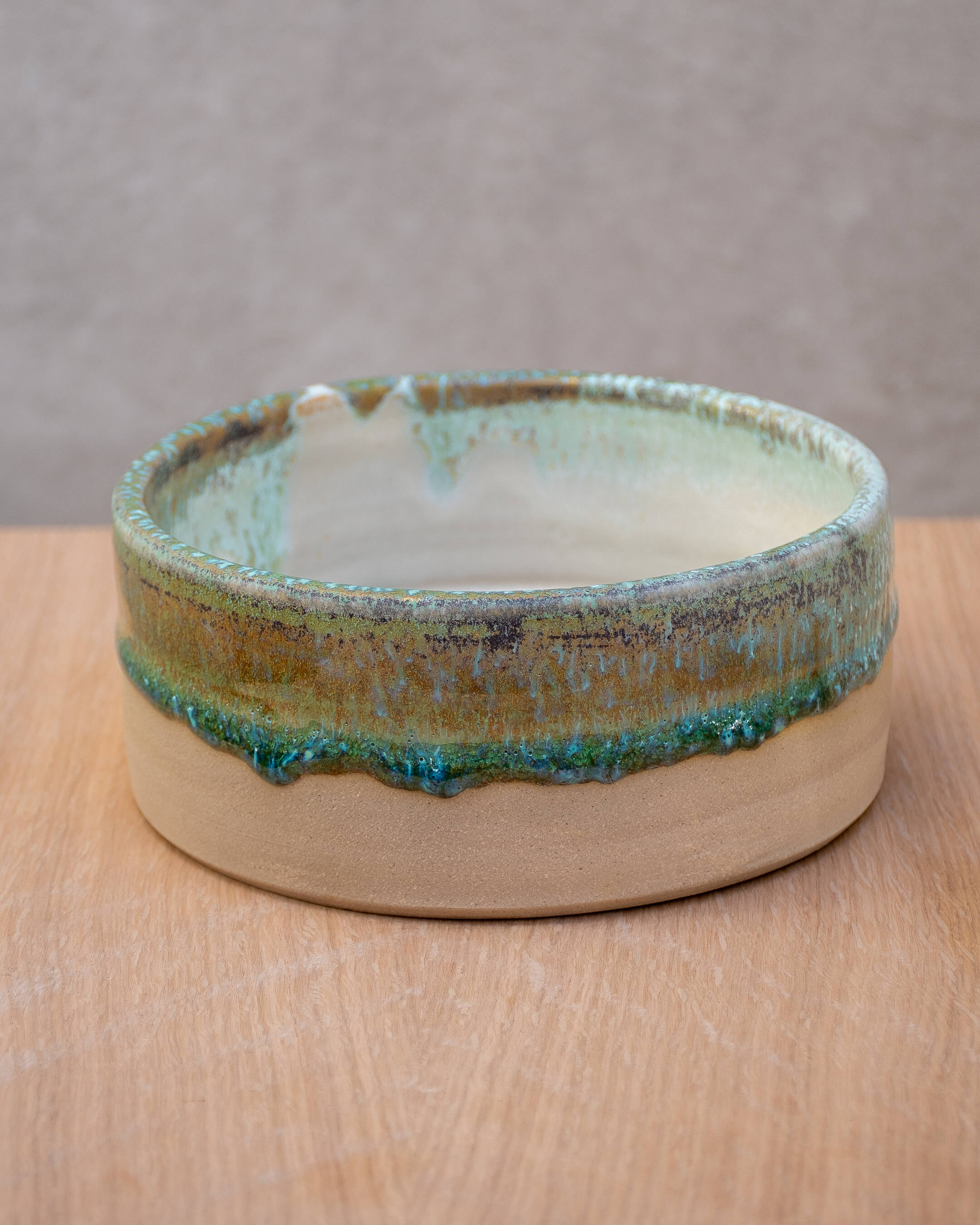 Lichen #4 - Hand Thrown Dog Bowl (15 x 6.5cm)