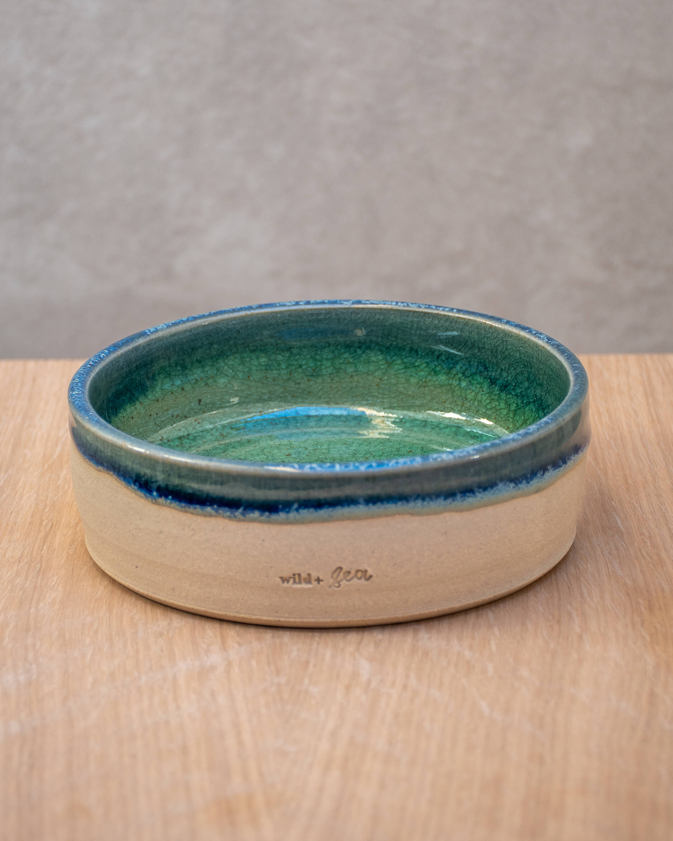 Cuan #3 - Hand Thrown Dog Bowl (15 x 5cm)